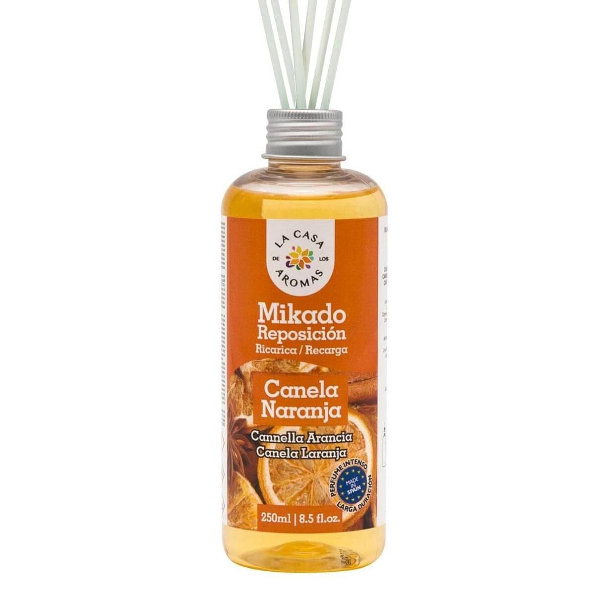 La Casa de los Aromas Mikado Reposicion Stock Zimt und Orange Parfümöl, 250ml