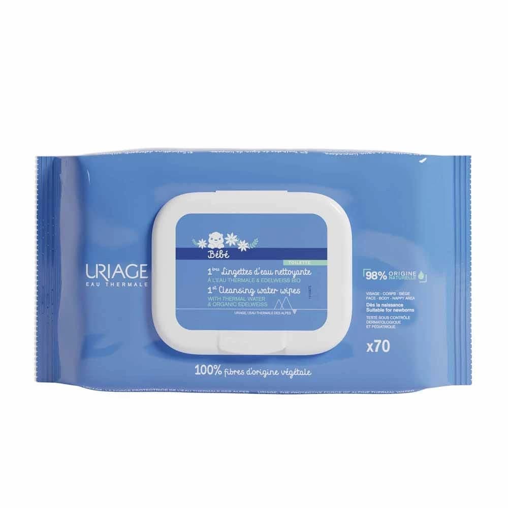 Uriage Baby-Wasser-Reinigungstücher x70