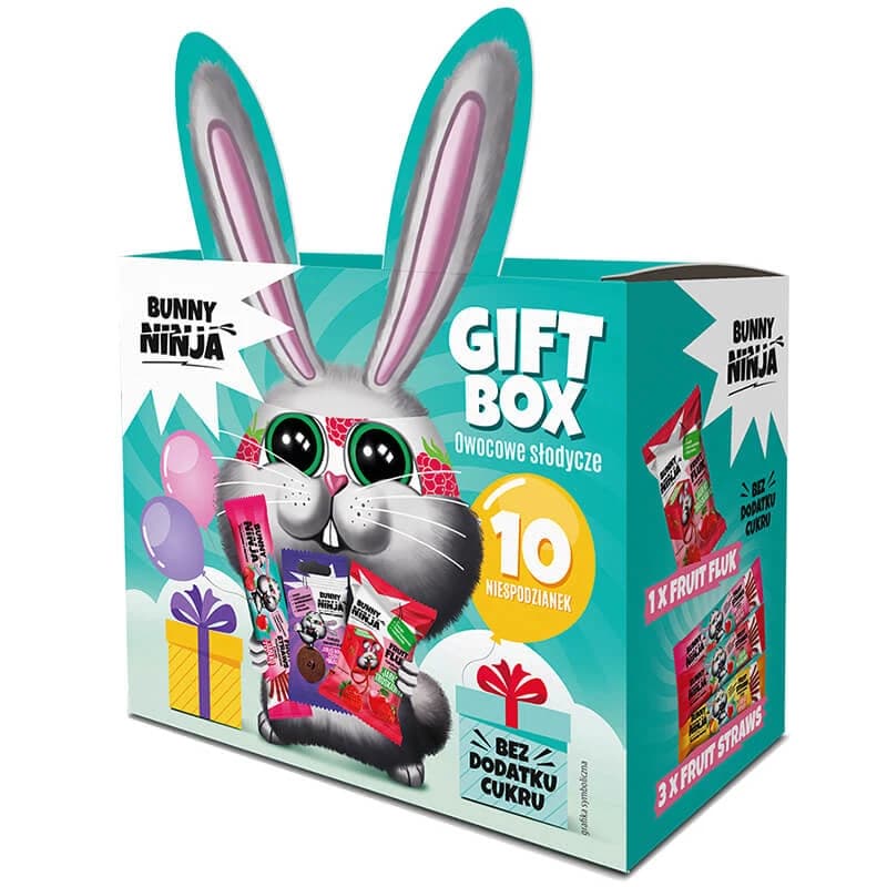 Bunny Ninja-Geschenkbox-Set, Fruchtbonbons, 108 g