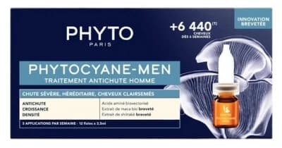 Phyto Phytocyane – Mittel gegen Haarausfall bei Männern, 12 x 3,5 ml