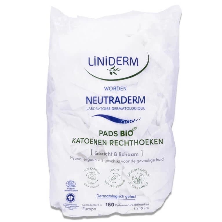 LINIDERM NEUTRADERM BIO-BAUMWOLLE 8 × 10 cm, 180 Rechtecke