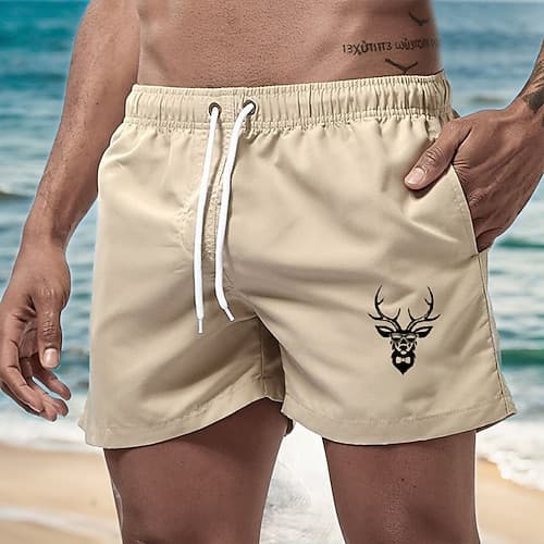 Herren Badeshorts Badehose Bedruckt Kordelzug Netzfutter Mit Taschen Schnelltrocknend Mit Taschen Boardshorts Badeanzug Surfen Strand Wassersport