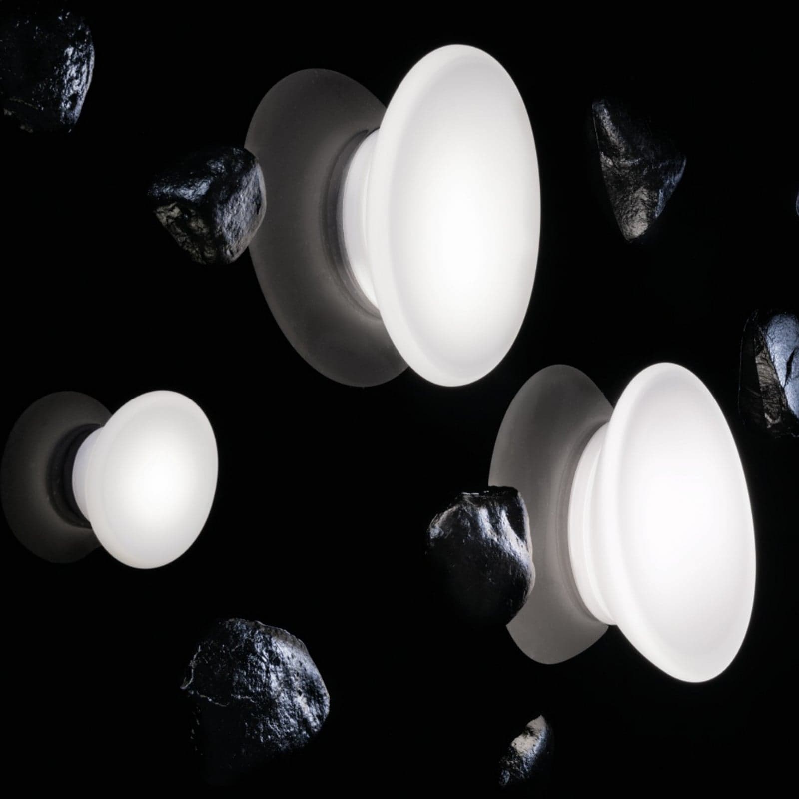 Dynamic LED-Wandleuchte, Ø 19 cm, Muranoglas Stilnovo - Wohnzimmer - Design - Kunststoff - Rund