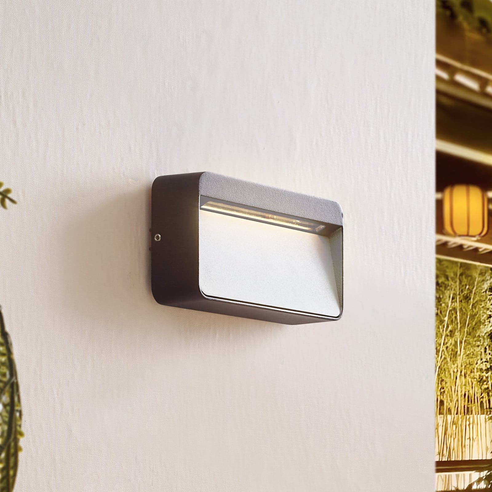 Tiburia LED Draußen Wandleuchte Schwarz Lucande - Modern - Aluminium - Eckig