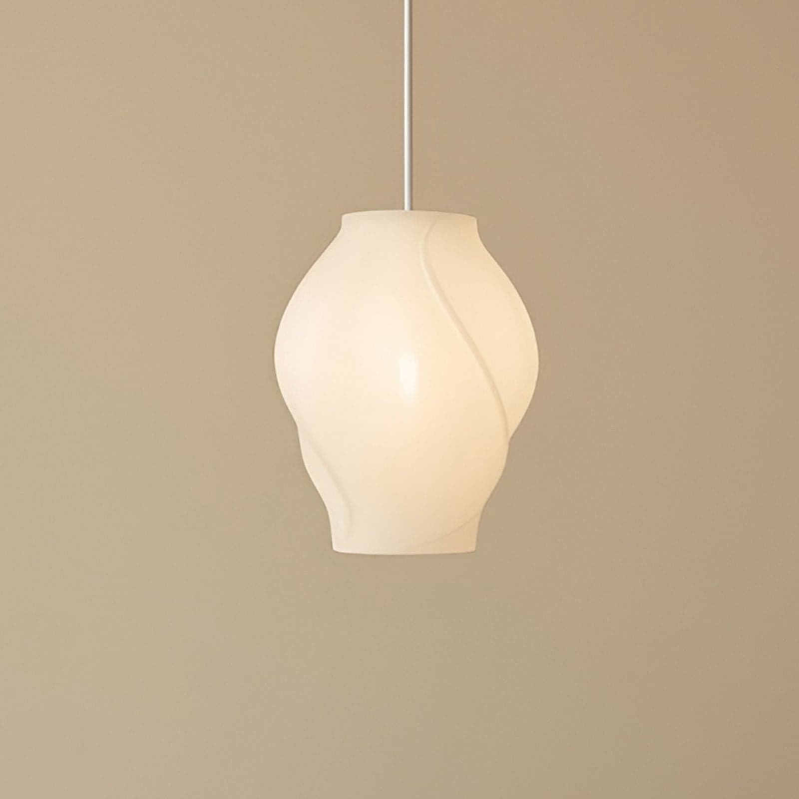 Tovina Hängeleuchte, Textil, weiß, Ø 35 cm - Lucande - Esszimmer - Skandinavisch - Stoff / Textil - Einflammig