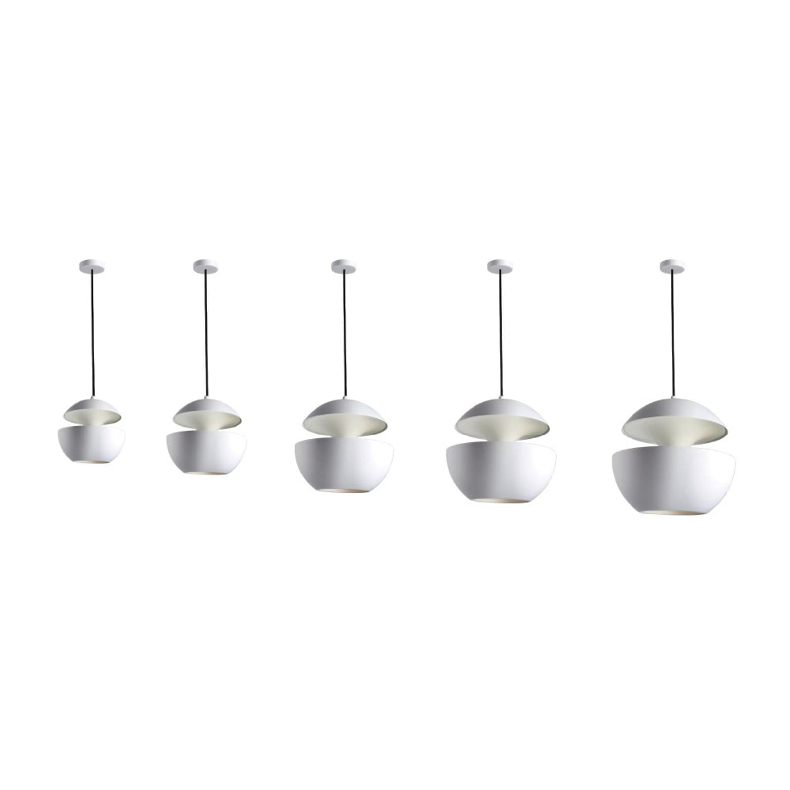 Here Comes The Sun Pendelleuchte Ø350 Weiß/Weiß - DCW - Wohnzimmer - Aluminium