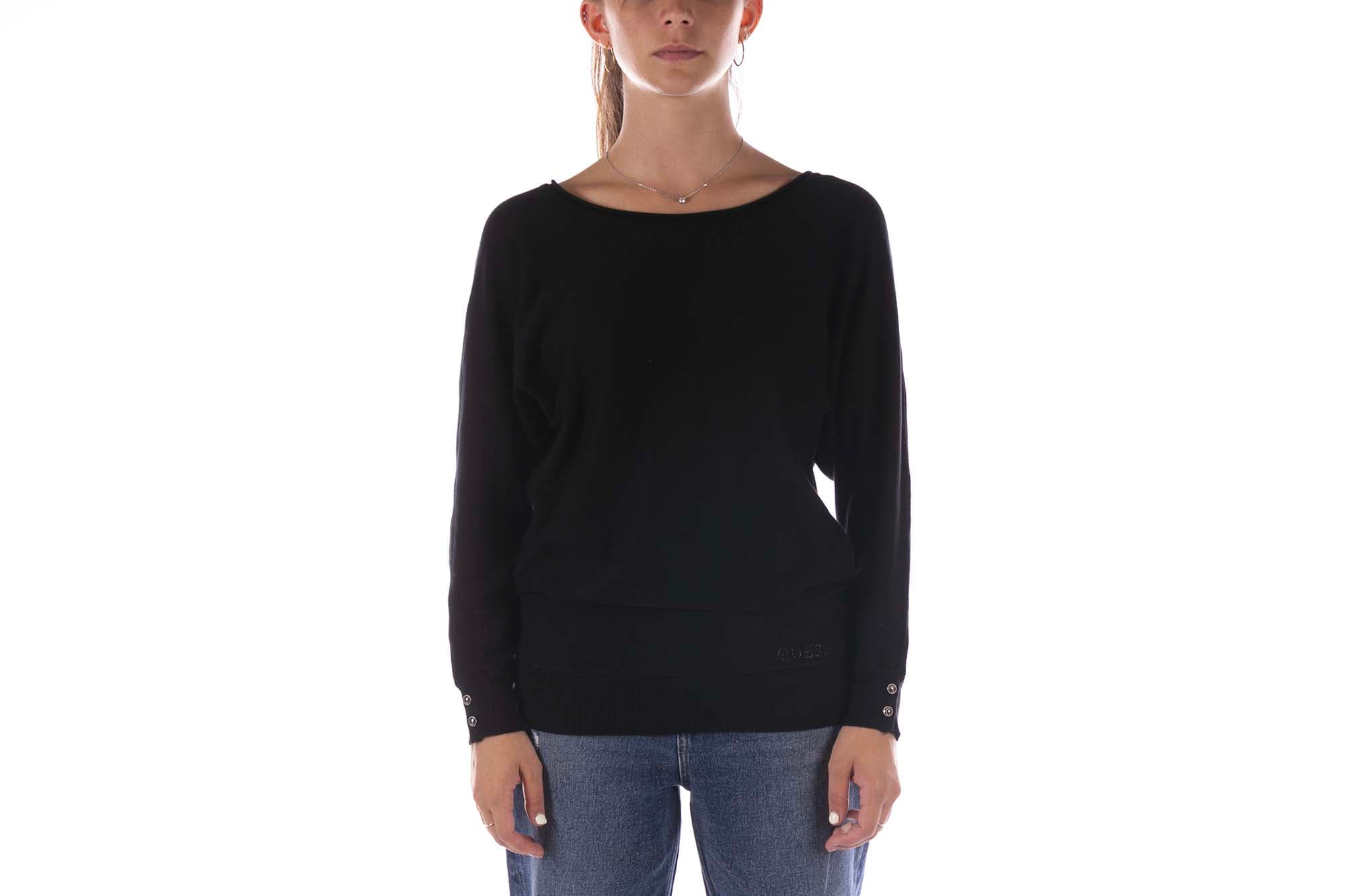 Guess Pullover Adele Bat Sleeve Schwarz