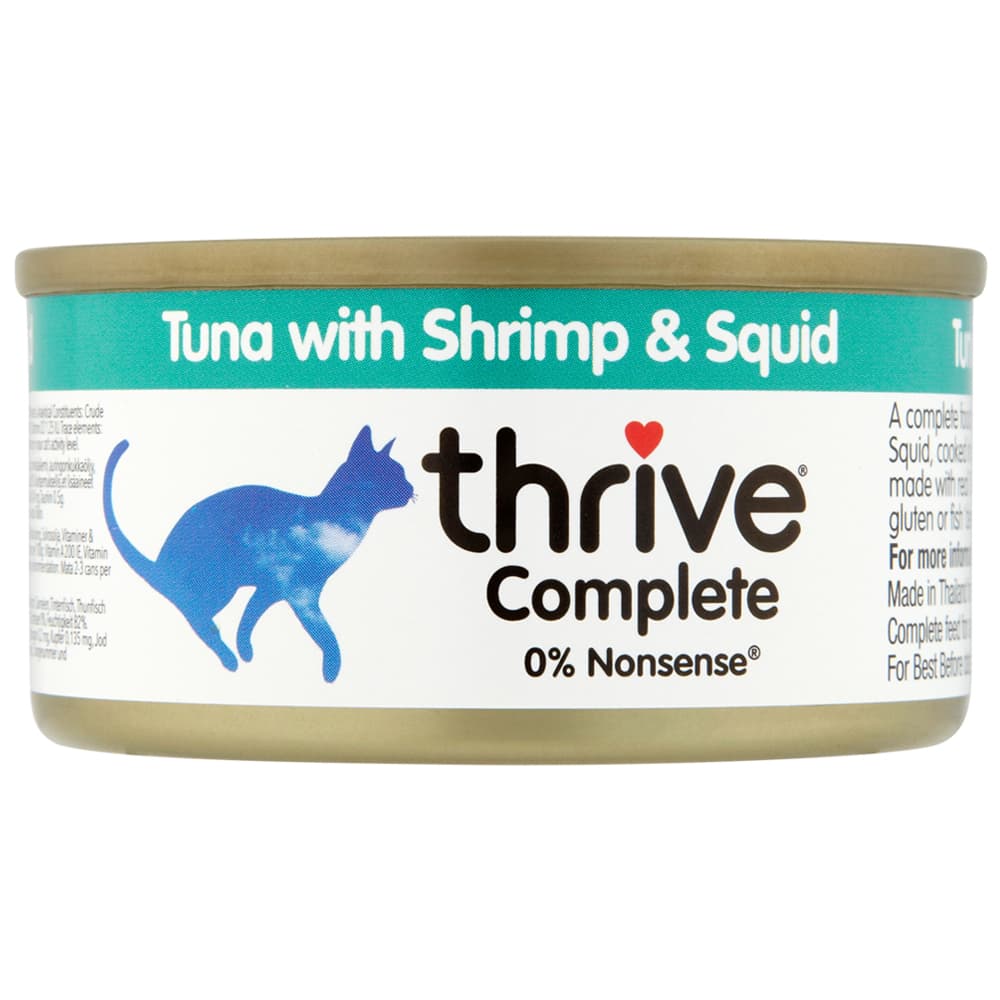 Sparpaket Thrive Complete 24 x 75 g - Thunfisch mit Garnelen & Tintenfisch
