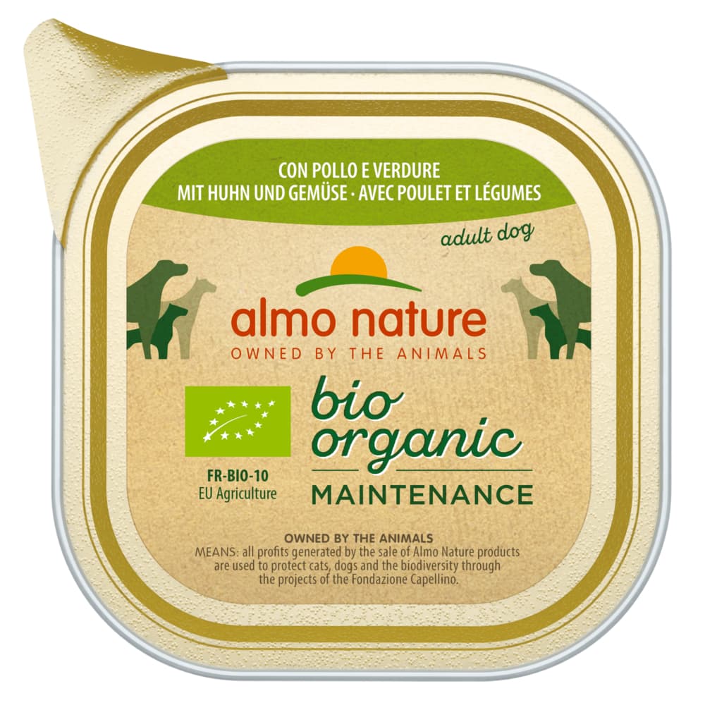 Sparpaket Almo Nature BioOrganic Maintenance 30 x 100 g - mit Bio-Huhn & Bio-Gemüse