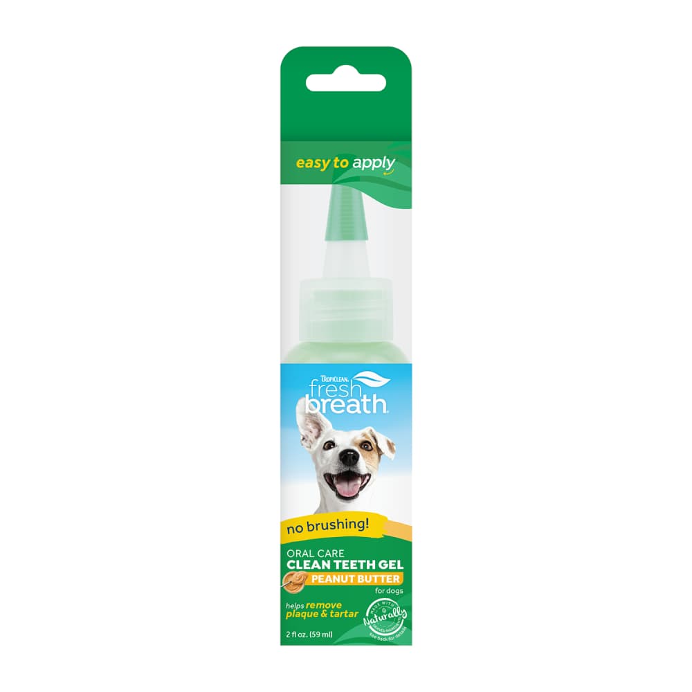 TropiClean Fresh Breath Erdnussbutter Zahnpflege-Gel für Hunde - 59 ml