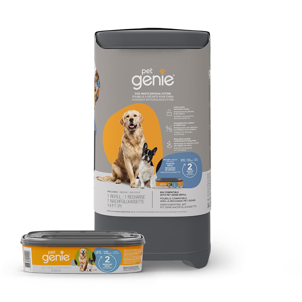 Pet Genie Hundekot-Entsorgungssystem - Sparset: Pet Genie Entsorgungseimer + Nachfüllkassette