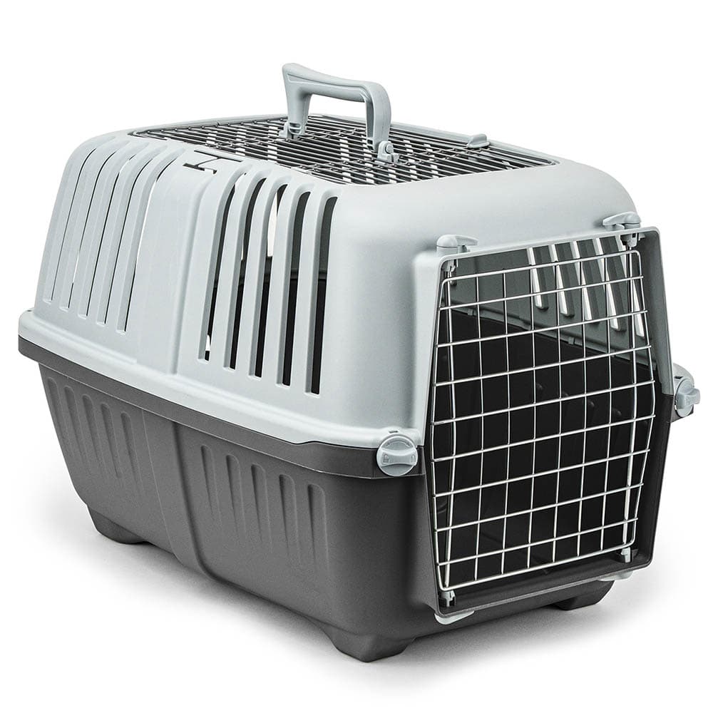 Lionto Transportbox aus Kunststoff mit Metalltür - B 35,5 x T 58,5 x H 40 cm