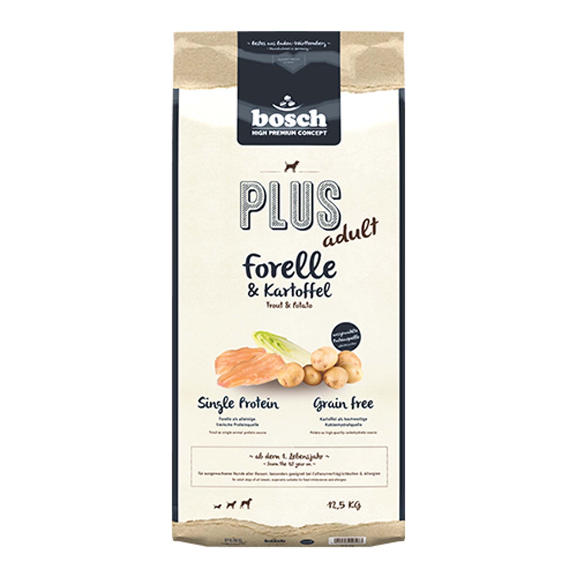 Sparpaket: 2 x 12,5 kg bosch Plus Mix - Strauß + Kartoffel/ Forelle + Kartoffel
