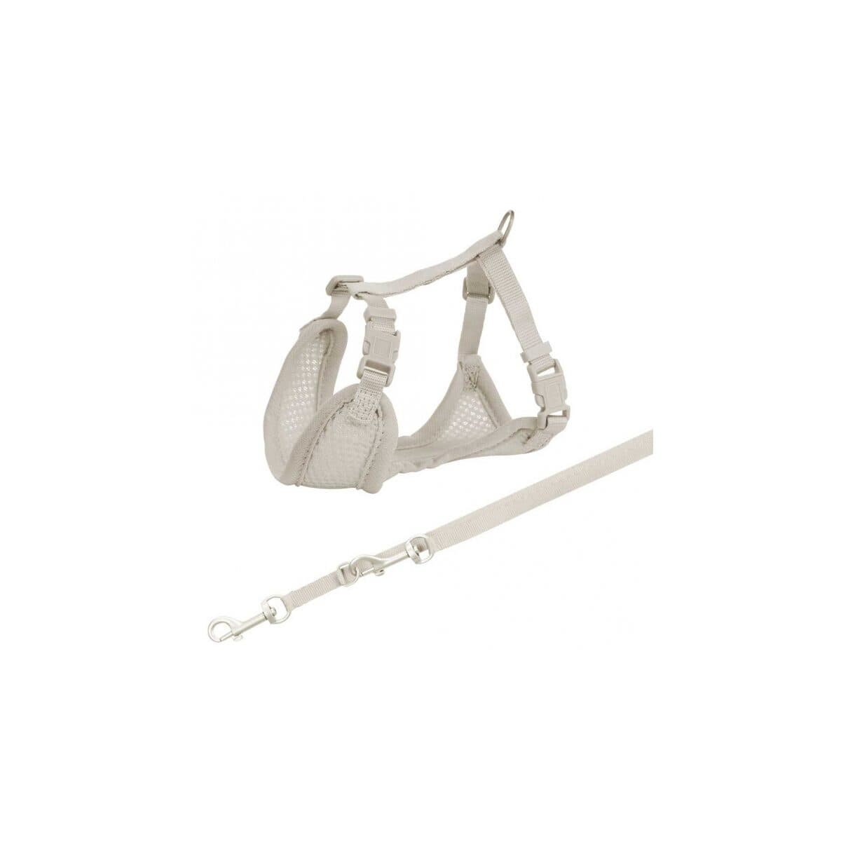 Trixie Junior Welpen-Softgeschirr mit Leine - hellgrau