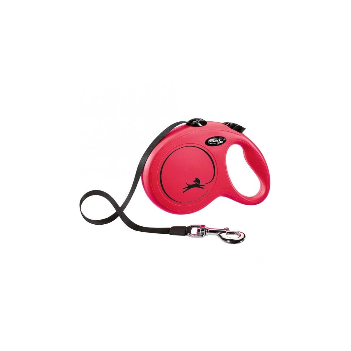 FLEXI Rollleine New CLASSIC Gurt - 5m, bis 50kg - Rot