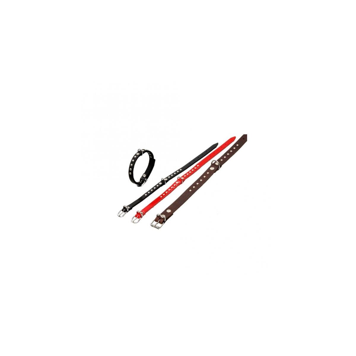 Karlie RONDO Halsband mit Ziernieten - Rot - 24cm / 10mm