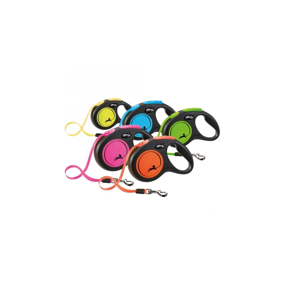 Flexi New Classic Neon Gurt-Roll-Leine - M / Pink