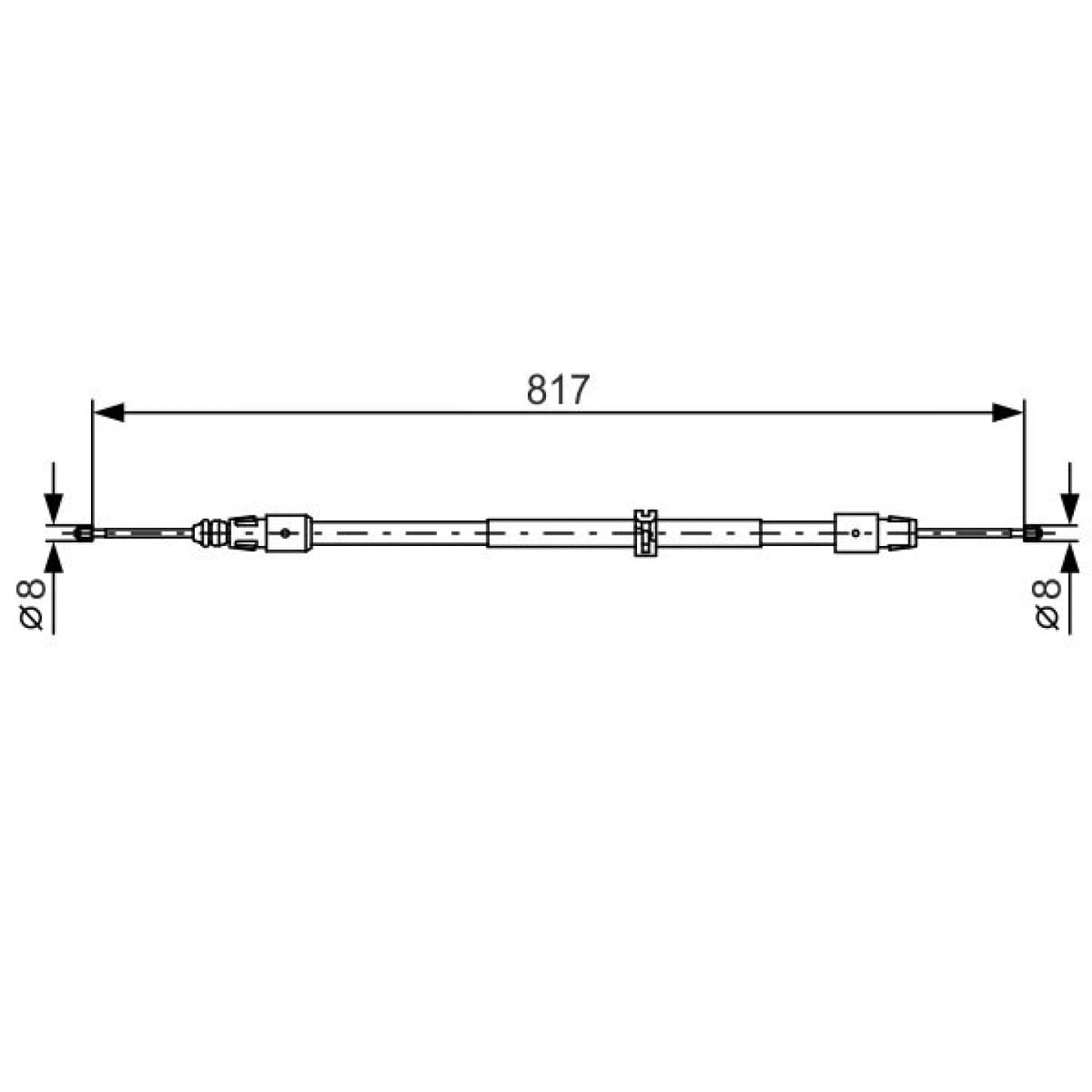Kabel, Feststellbremse BOSCH 1 987 482 024