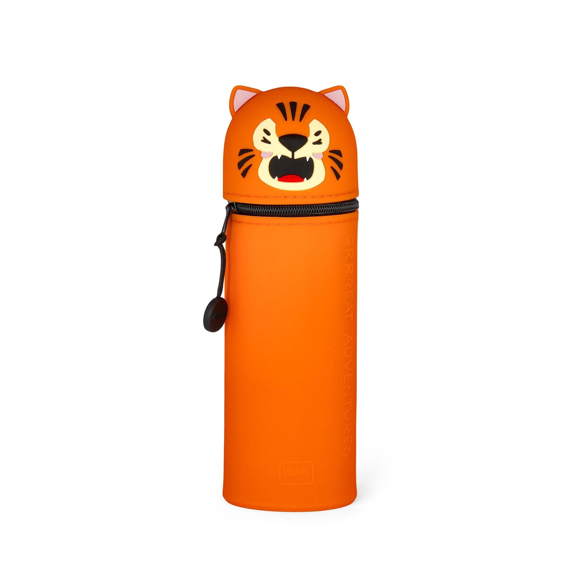 LEGAMI - 2-in-1 Weiche Silikontasche - Kawaii, Giraffe Schultasche, Tischstifthalter, Reißverschluss, Silikon, Stiftetasche Buntstifte Marker, H 18,5