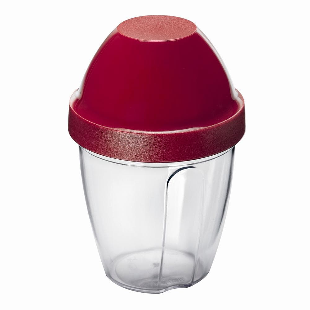 Mixbecher Mixei, 0,25 l 8,5 x 13 cm, transparent rot