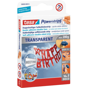 Powerstrips Deco transparent VE=16 Stück
