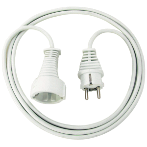 Qualitäts-Verlängerungsleitung 3m H05VV-F 3G1,5 weiß