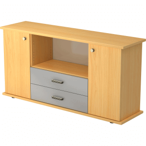 Sideboard SB 2OH 2 Schübe BxTxH 166,1x44,8x84cm Griff SG Buche Buche