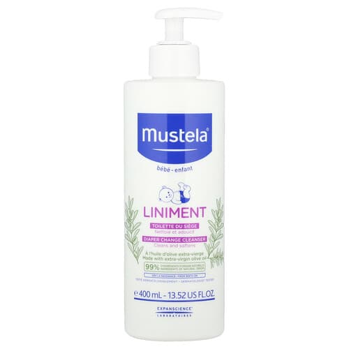 Mustela, Baby, Liniment Diaper Change Cleanser, Liniment Windelwechsel-Reiniger, 400 ml (13,52 fl. oz.)