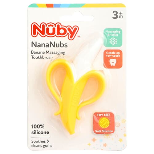 Nuby, NanaNubs, Banana Massaging Toothbrush, ab 3 Monaten, 1 Bürste