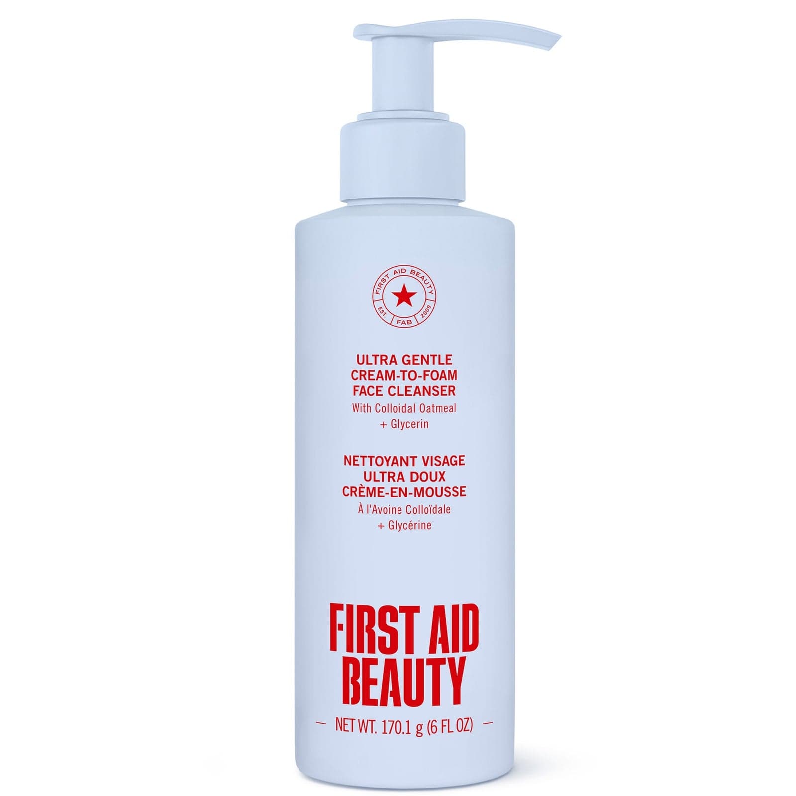 First Aid Beauty Ultra Gentle Cream-to-Foam Cleanser (6oz)