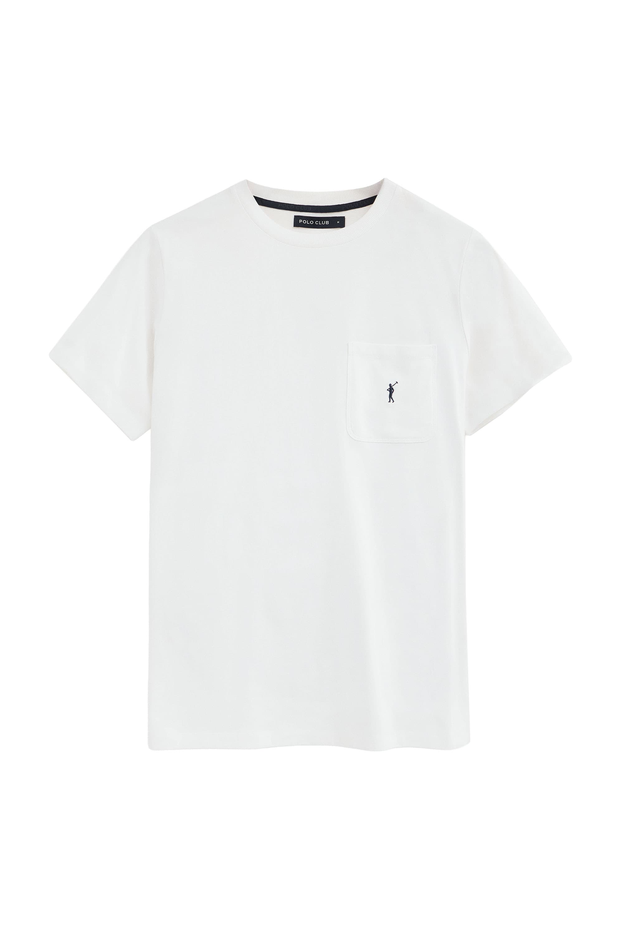 T-Shirt weiß mit Brusttasche und Rigby Go Logo