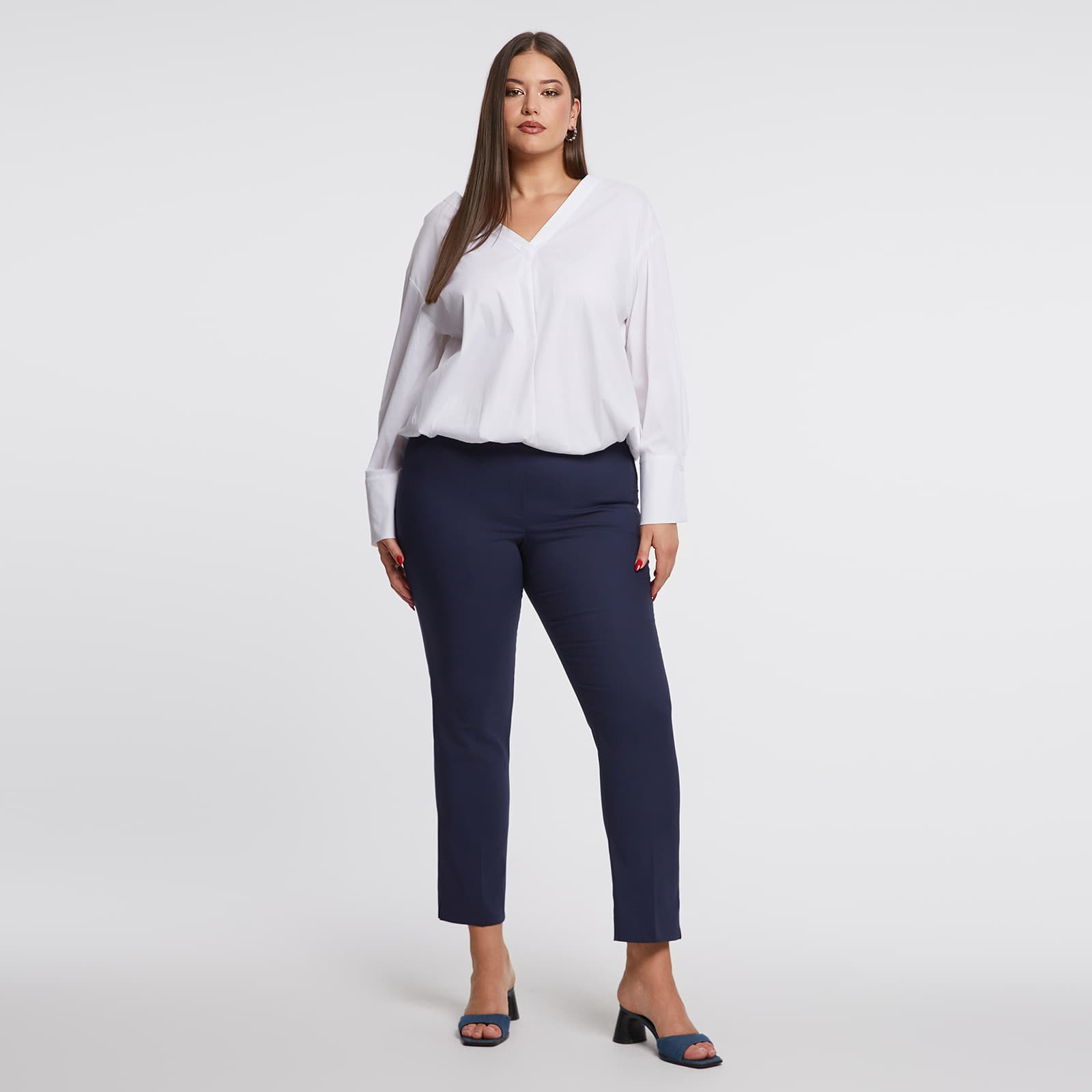 Basic cotton slim pants