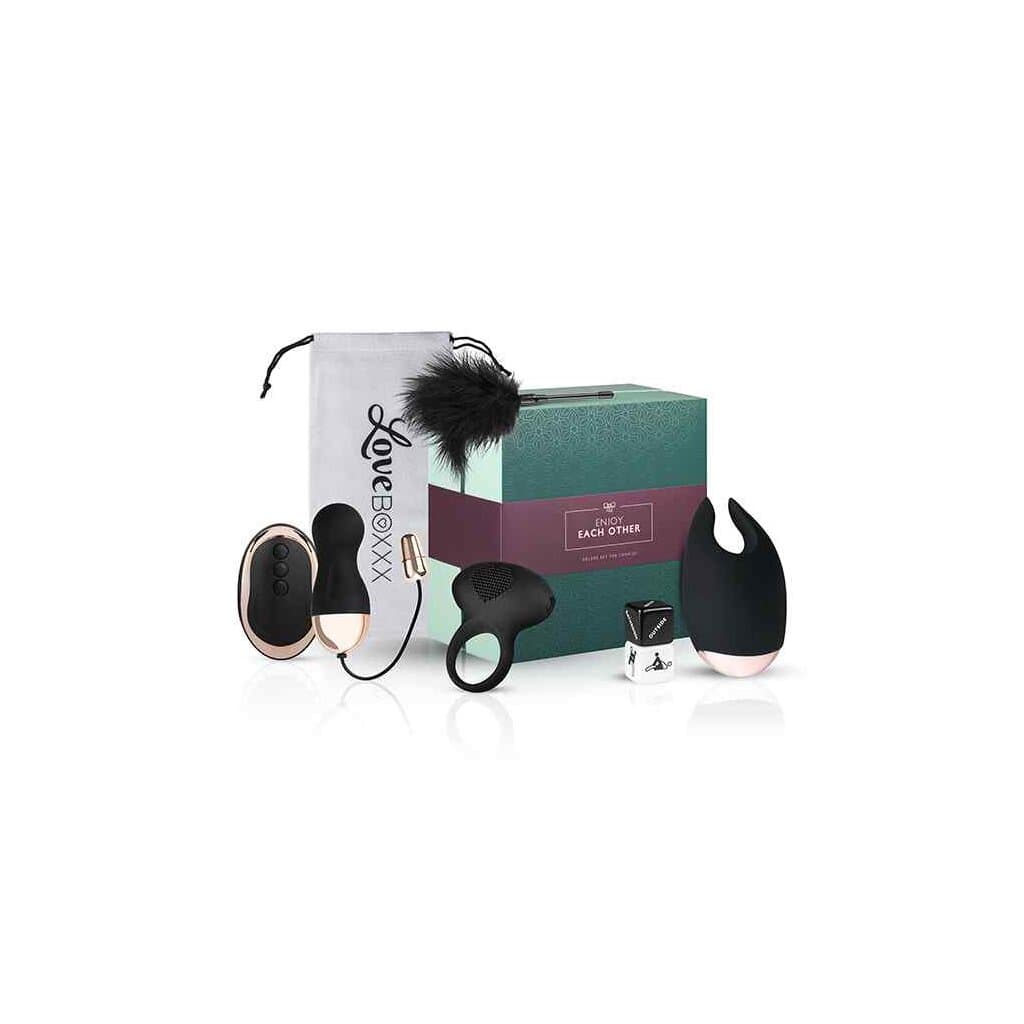 LoveBoxxx Romantic Couples Box Sextoy-Set Schwarz 6 Teilig