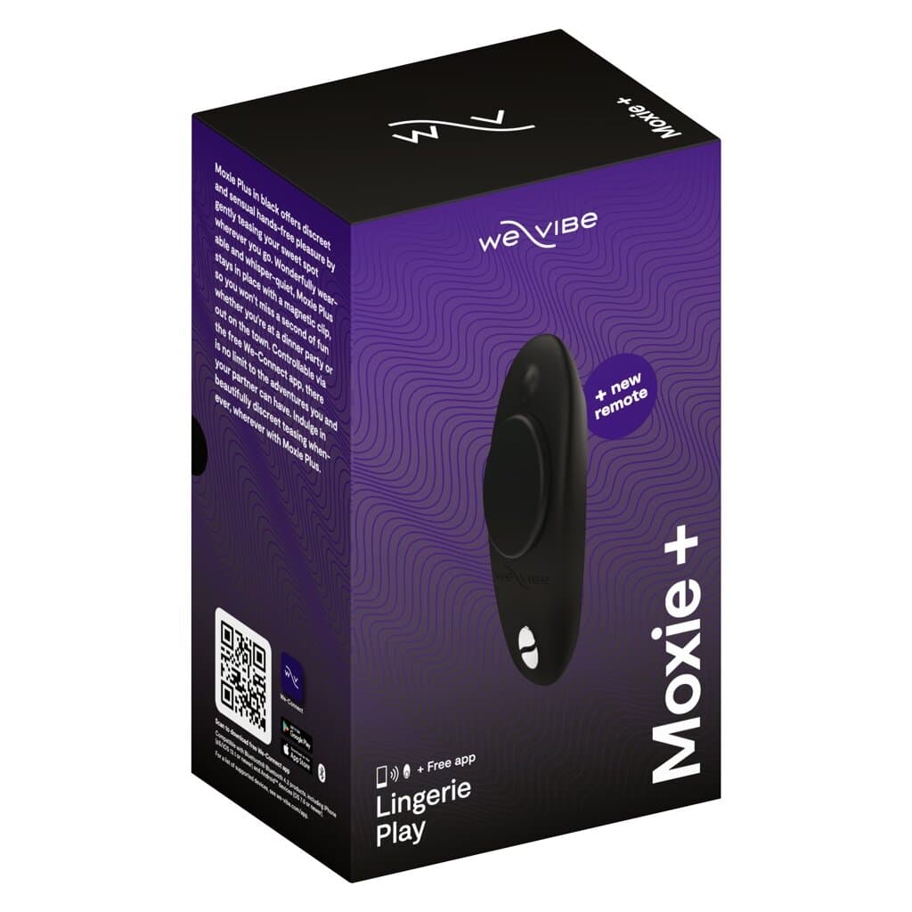 WE-VIBE Moxie+ Satin Black Panty Vibrator Schwarz 8,4 cm