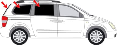 Passgenauer Sonnenschutz für Kia CARNIVAL VAN 2007-2014