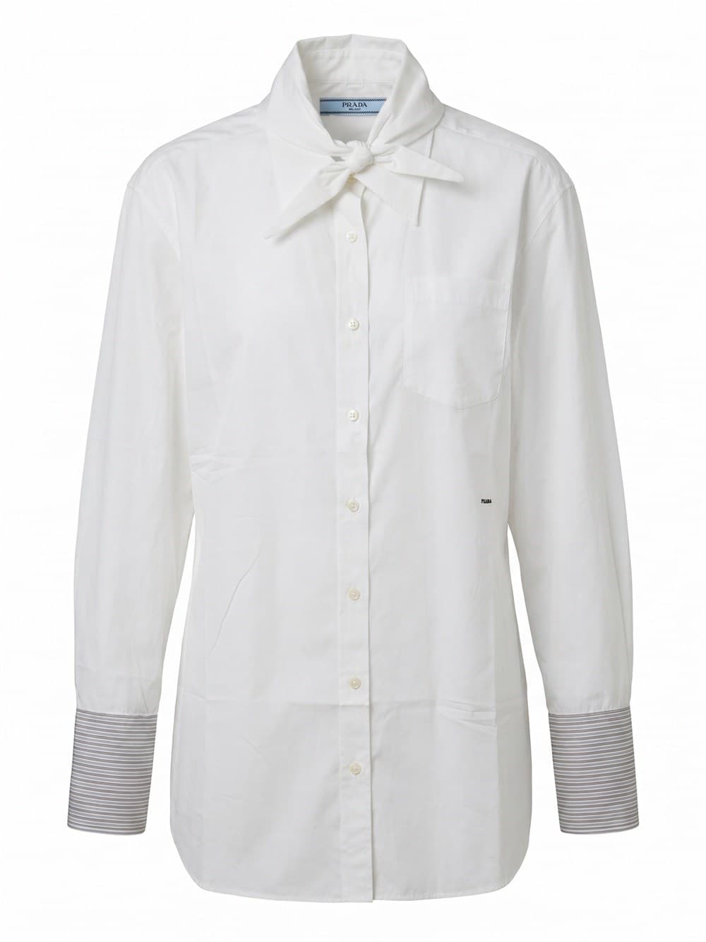 Prada Shirt With Striped Cuff Detail
