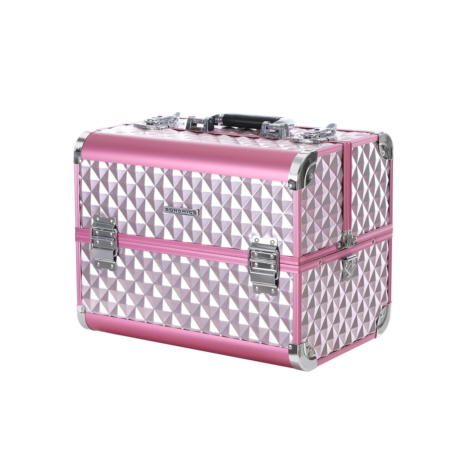 Kosmetikkoffer Rosa-Silber