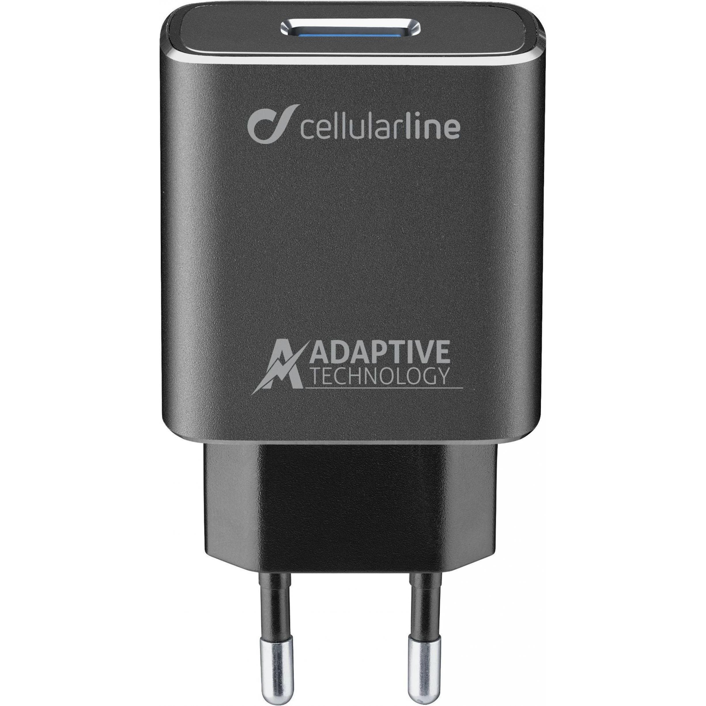 Cellularline Extreme (15 W, 1 Port), USB Ladegerät, Schwarz