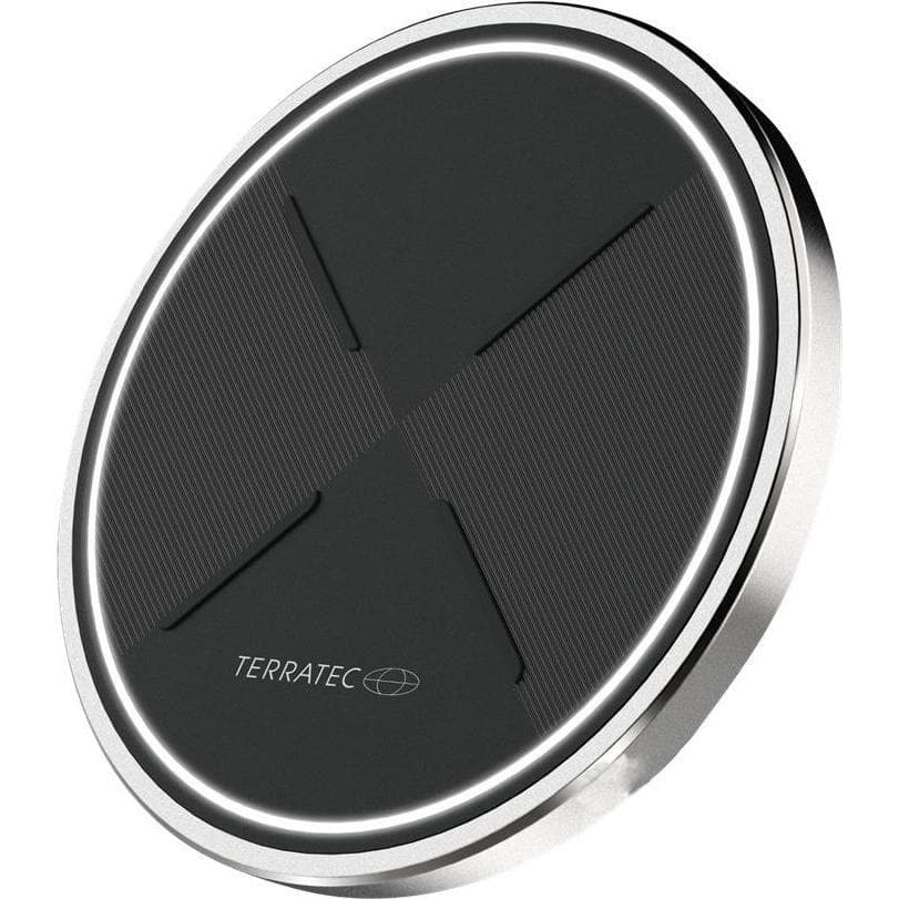 Terratec ChargeAir Dot (10 W), Wireless Charger, Schwarz, Silber