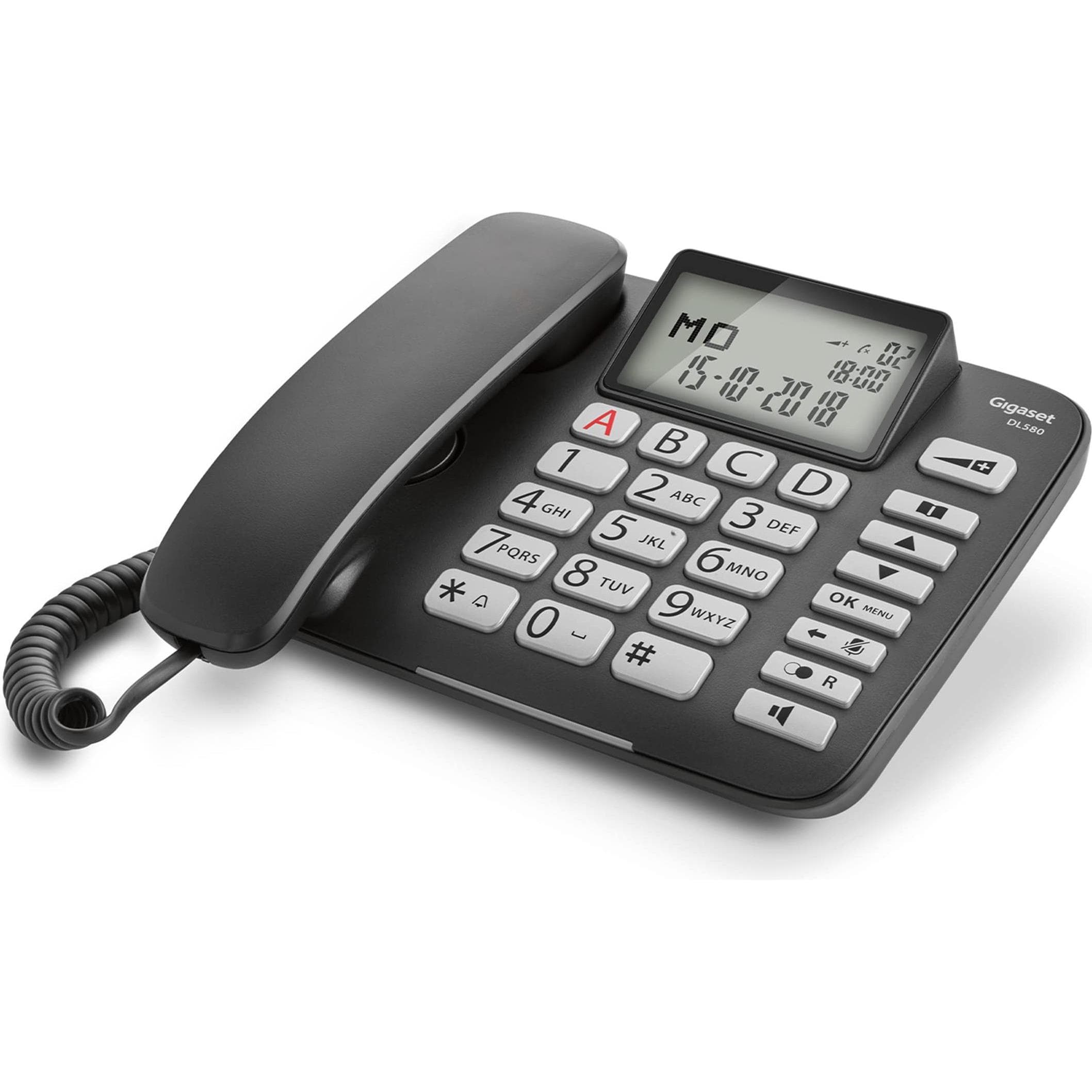Gigaset DL580 (DE-Version), Telefon, Schwarz