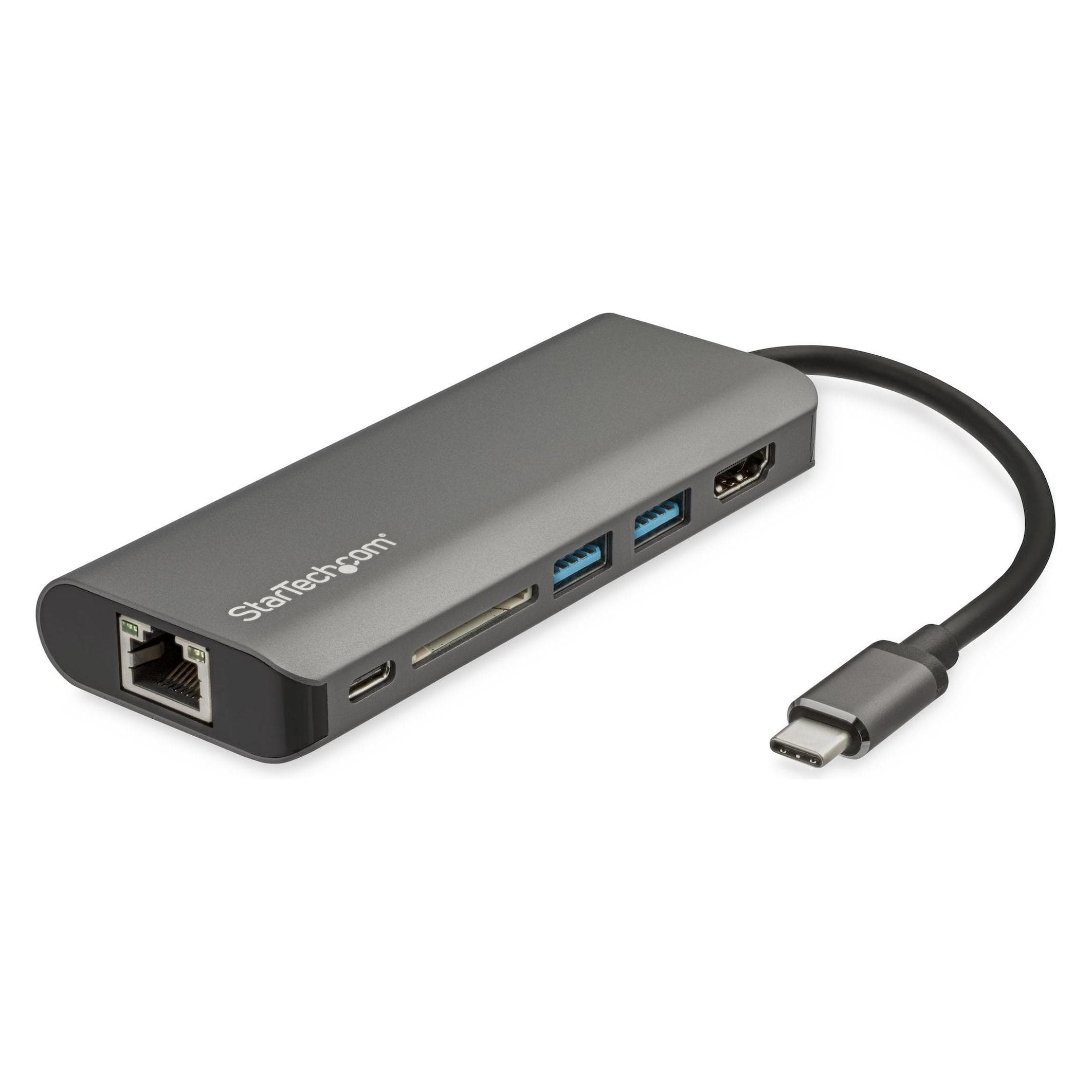 StarTech DKT30CSDHPD3 (USB-C, 2 Ports), Dockingstation + USB Hub, Schwarz, Grau