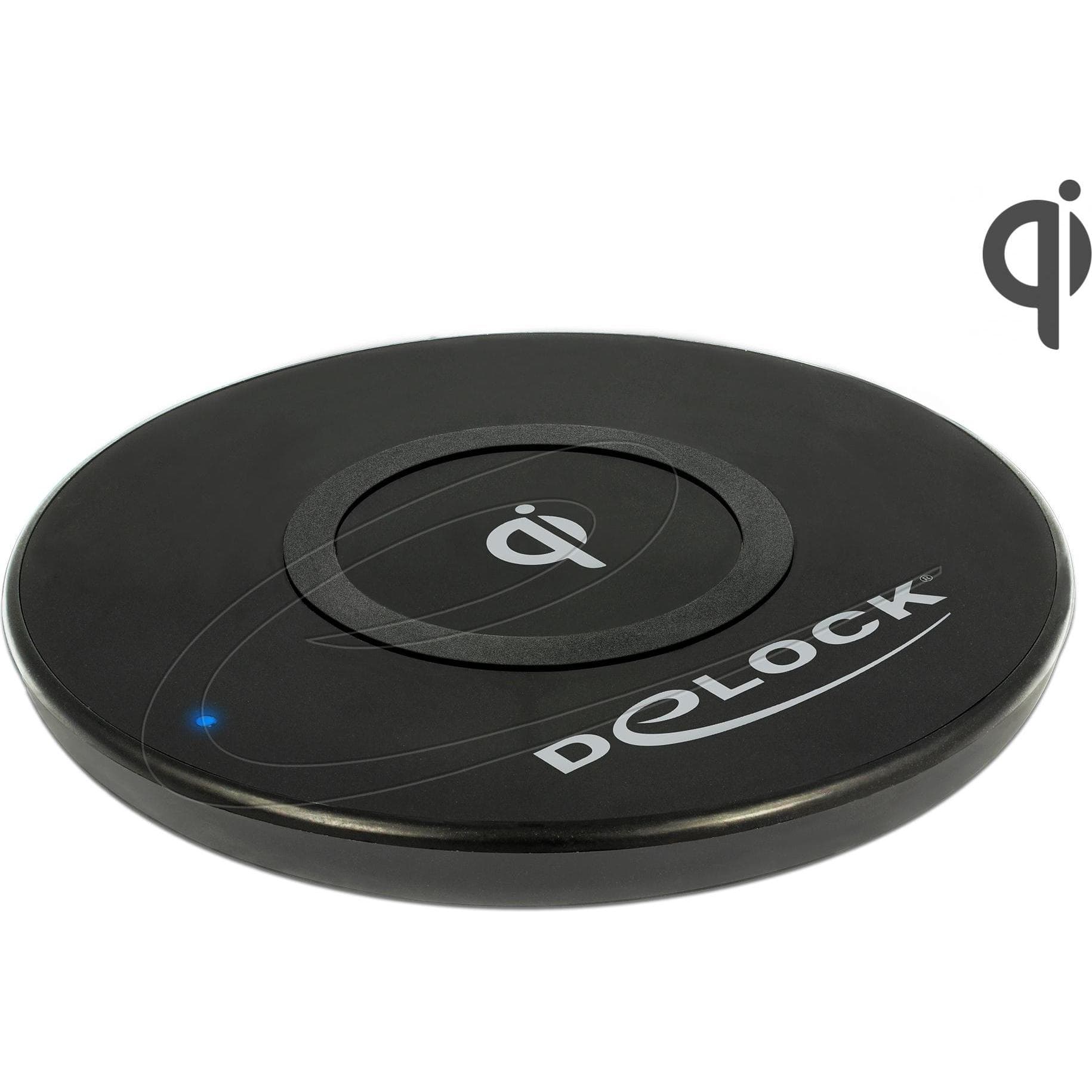 Delock Qi Fast Charger schwarz (10 W), Wireless Charger, Schwarz