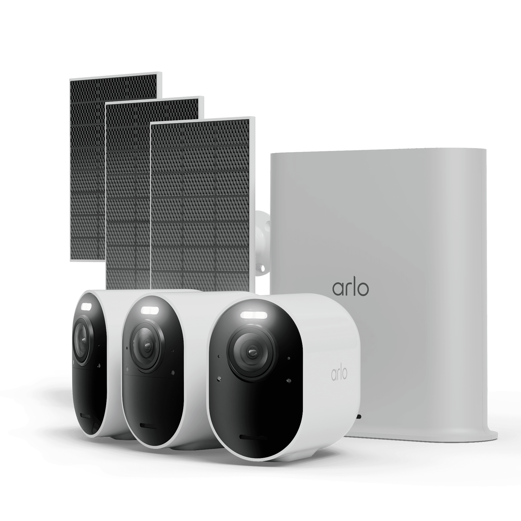 Arlo Ultra 3 4K Überwachungskamera mit Solar Panels - Weiß