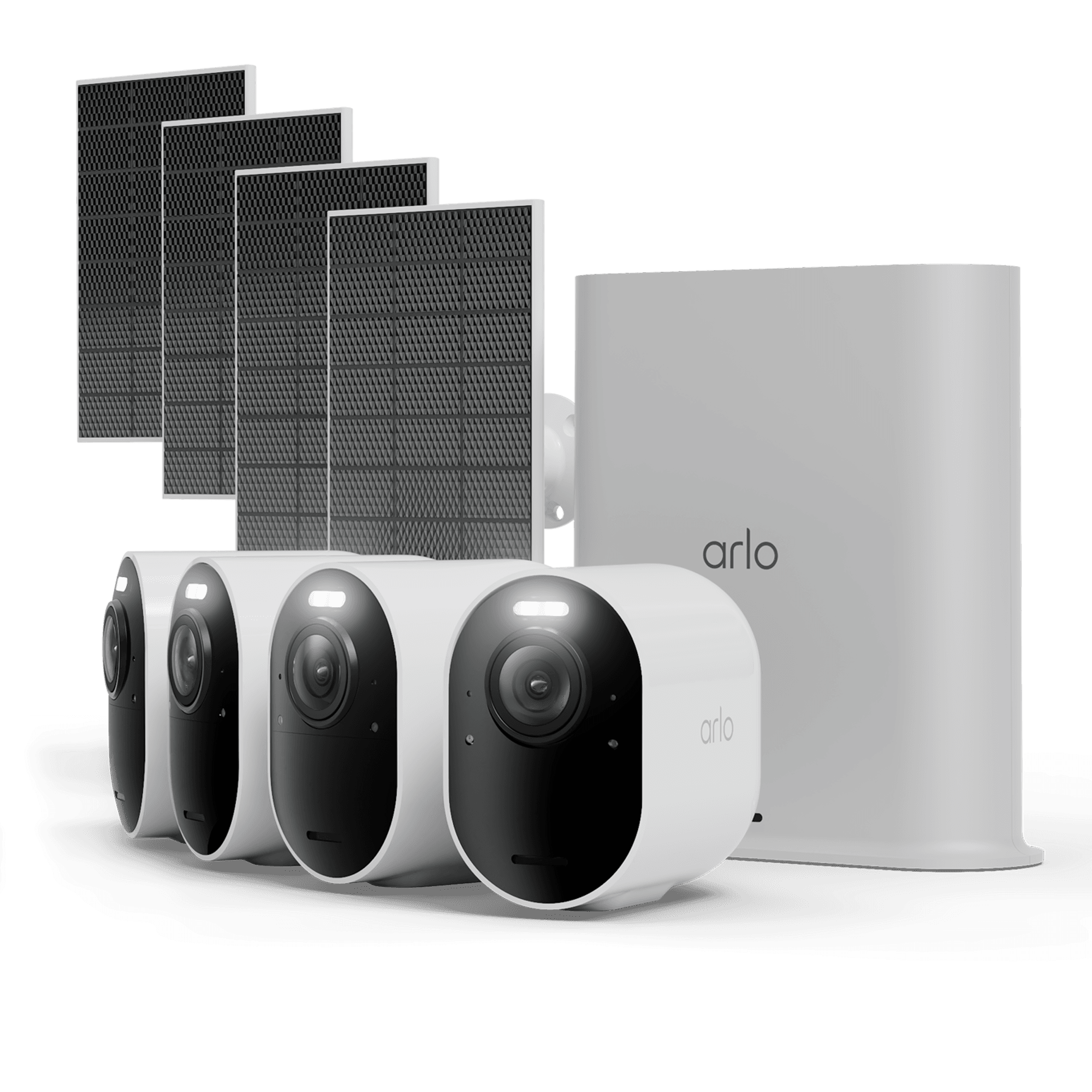 Arlo Ultra 3 4K Überwachungskamera mit Solar Panels - Weiß