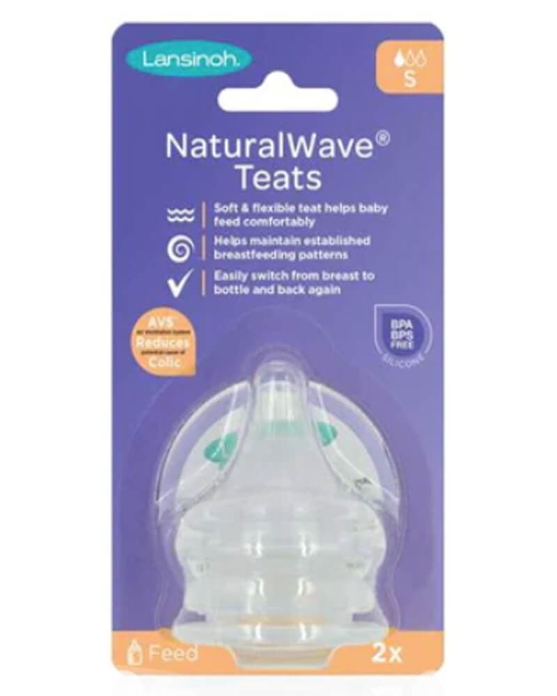 Lansinoh Natural Wave Teats Slow Flow - Small 2 stk.
