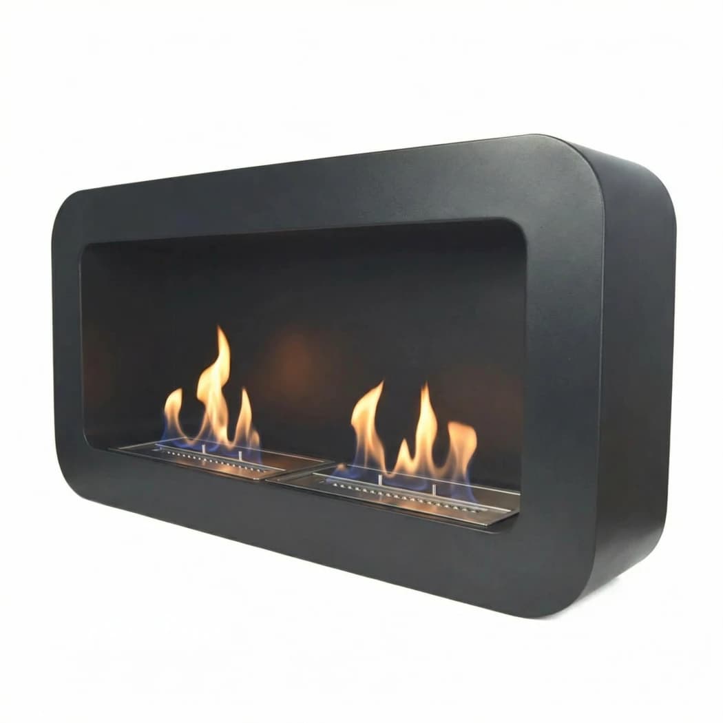 Stilvoller Bio-Kamin in Schwarz ScandiFlames | Bioethanol-kamin-shop.de | Bioethanol Wandkamin