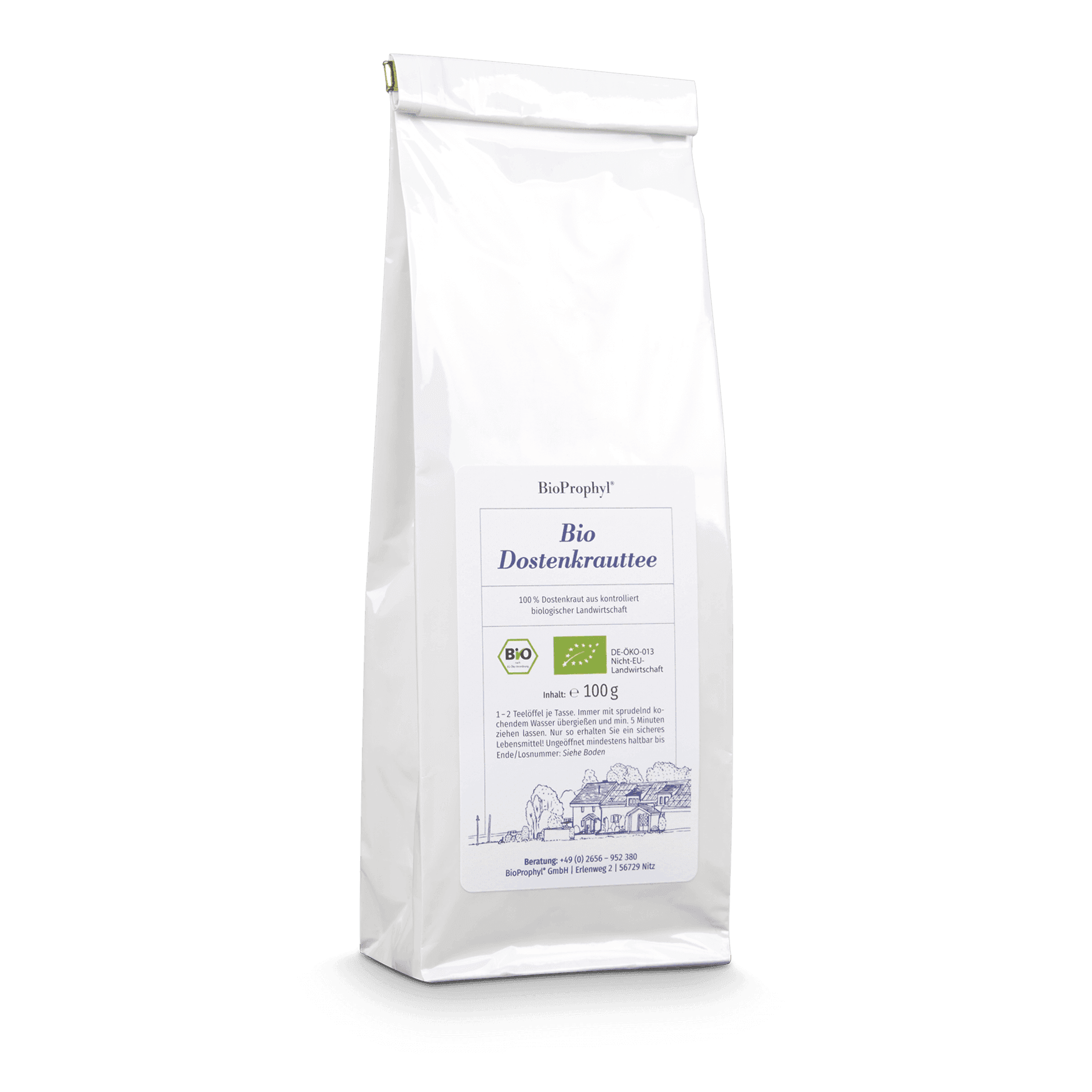 BioProphyl BIO Té de Orégano 100 gramos de té de hierbas orégano en calidad BIO