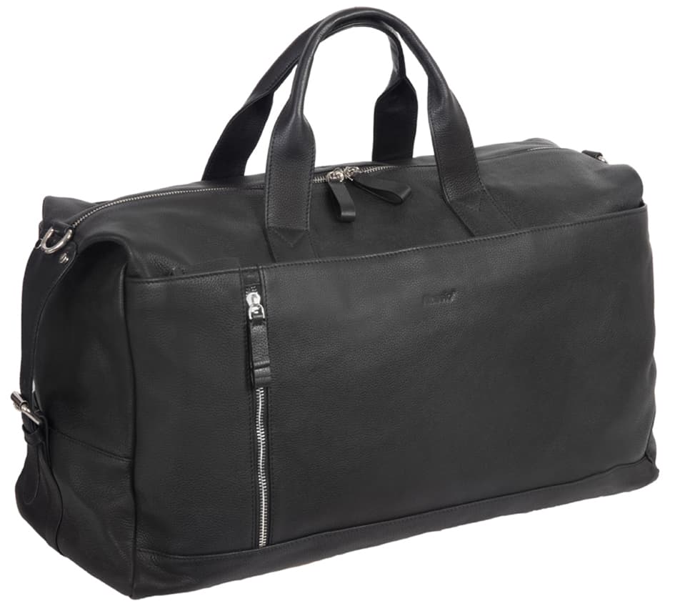 Alassio Reisetasche , Weekender TORO, , aus Leder, schwarz
