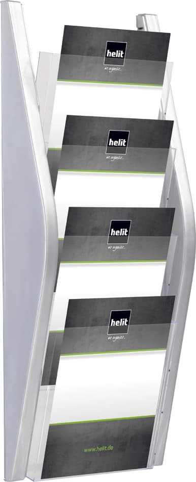 helit 4er Wand-Prospekthalter , the arc, , DIN A5 hoch,schwarz