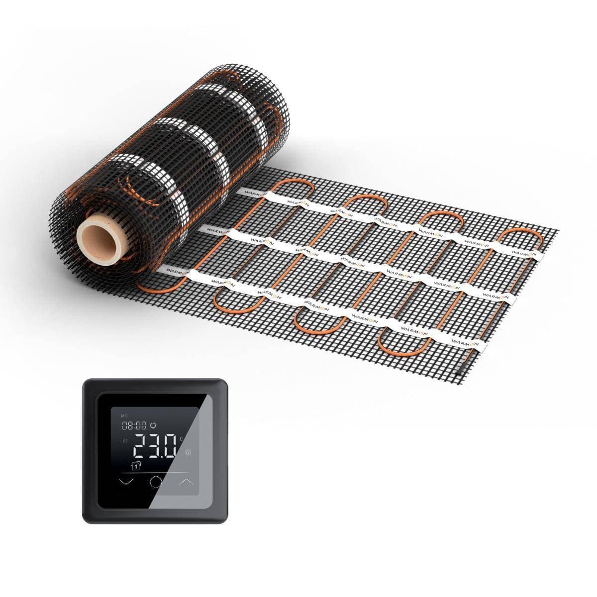 Heizmatte WARMON CLASSIC 150 W/m² mit Thermostat TP 750 Touch schwarz 12 m²